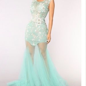 Mint Green home coming dress